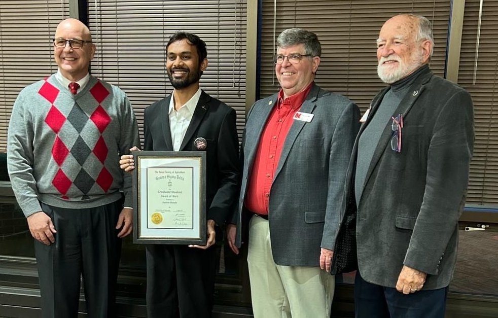 Sanket Shinde is awarded Gamma Sigma Delta Graduate Student Award